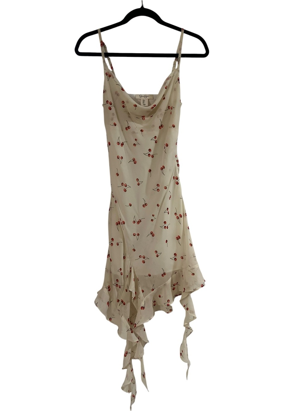 Jessica Simpson Cherry Print Y2K Coquette Festival Romantic Boho Slip Dress-S